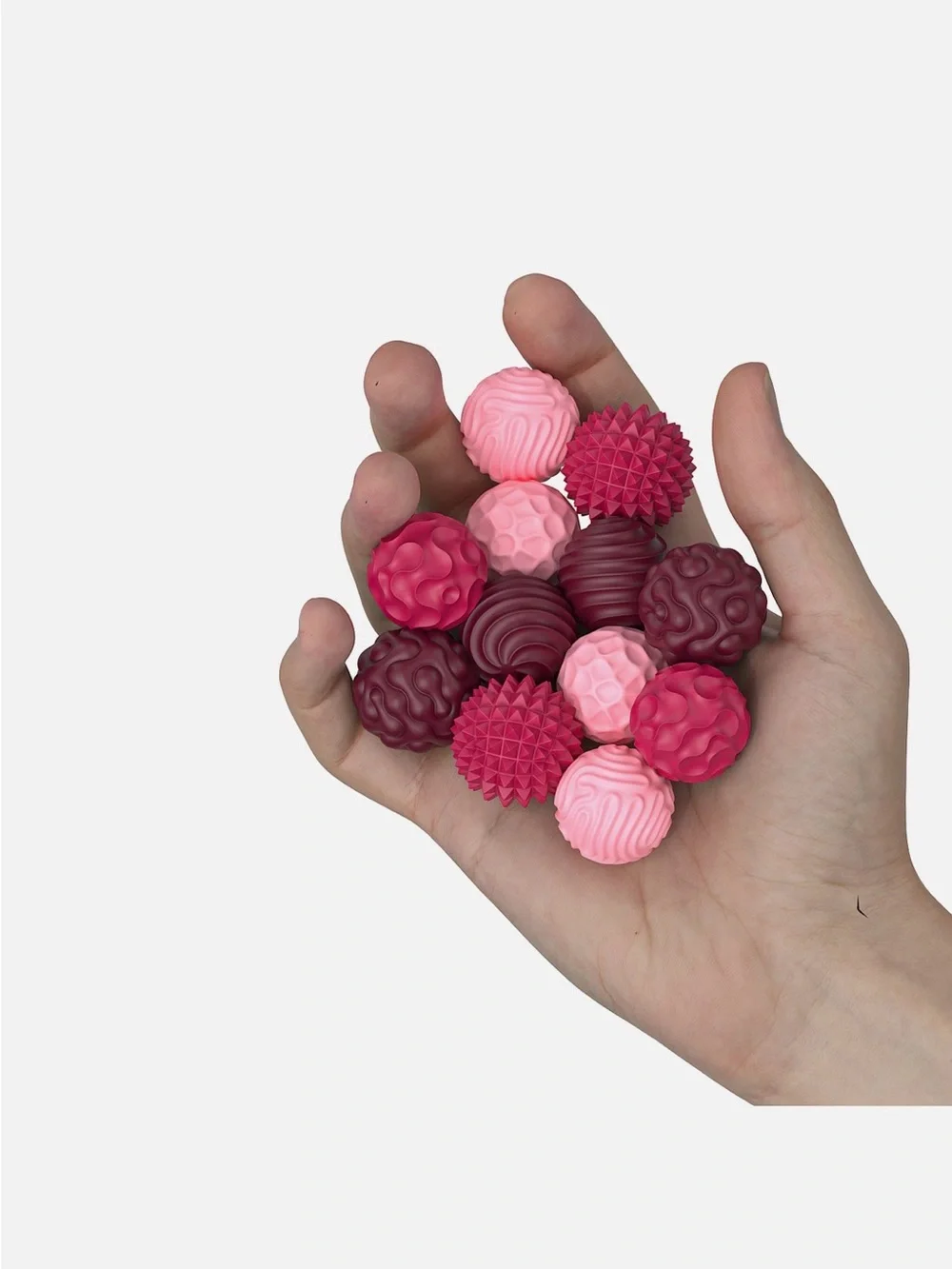 Therapeutic Massage Ball Set in Pink & Berry with Travel Case